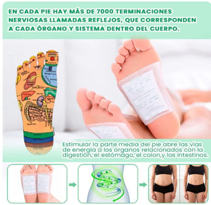 👉 FootRelax™ – Adiós a los pies cansados-Promo-120 parches-KINOKI